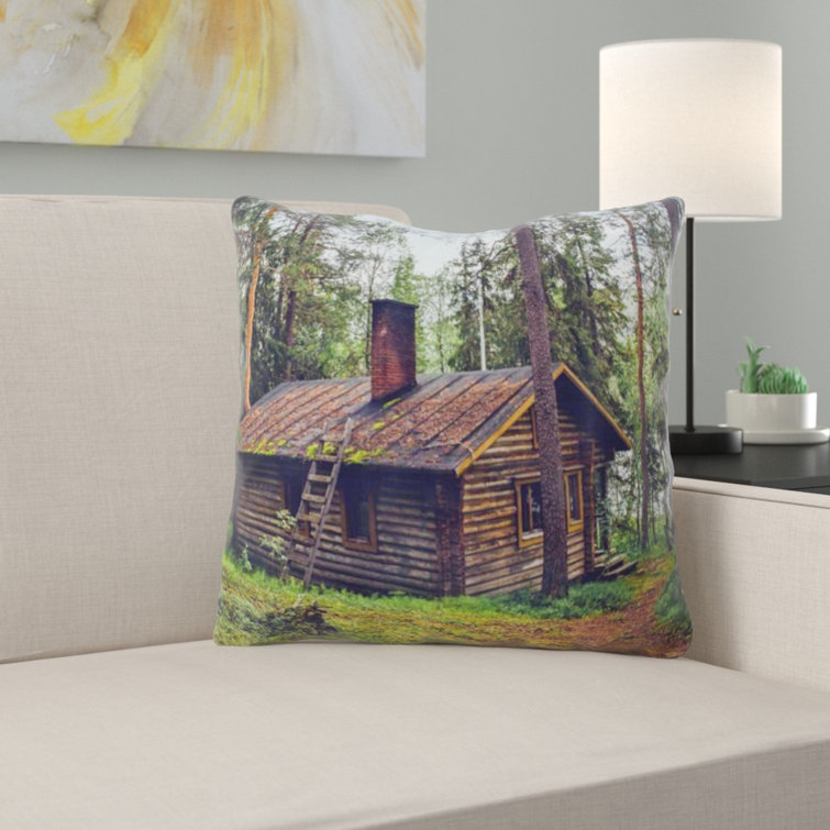 East Urban Home Log Cabin Throw Pillow Wayfair